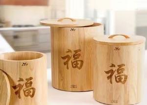 China Luxury Gift Packing Box Wooden Gift Packaging Tea Coffee Round Box With Custom Logo factory
