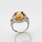 925 Silver 11mmx15mm Oval Champagne Citrine Ring Gemstone Jewelelry (R0090)