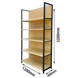 China Q235 Cold Rolled Steel Luxury Display Shelves Commercial Supermarket Rack factory