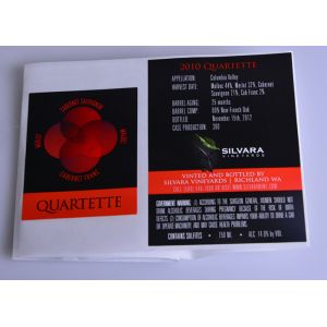 Custom cmyk glossy varnishing spot UV wine bottle packaging sheet roll labels