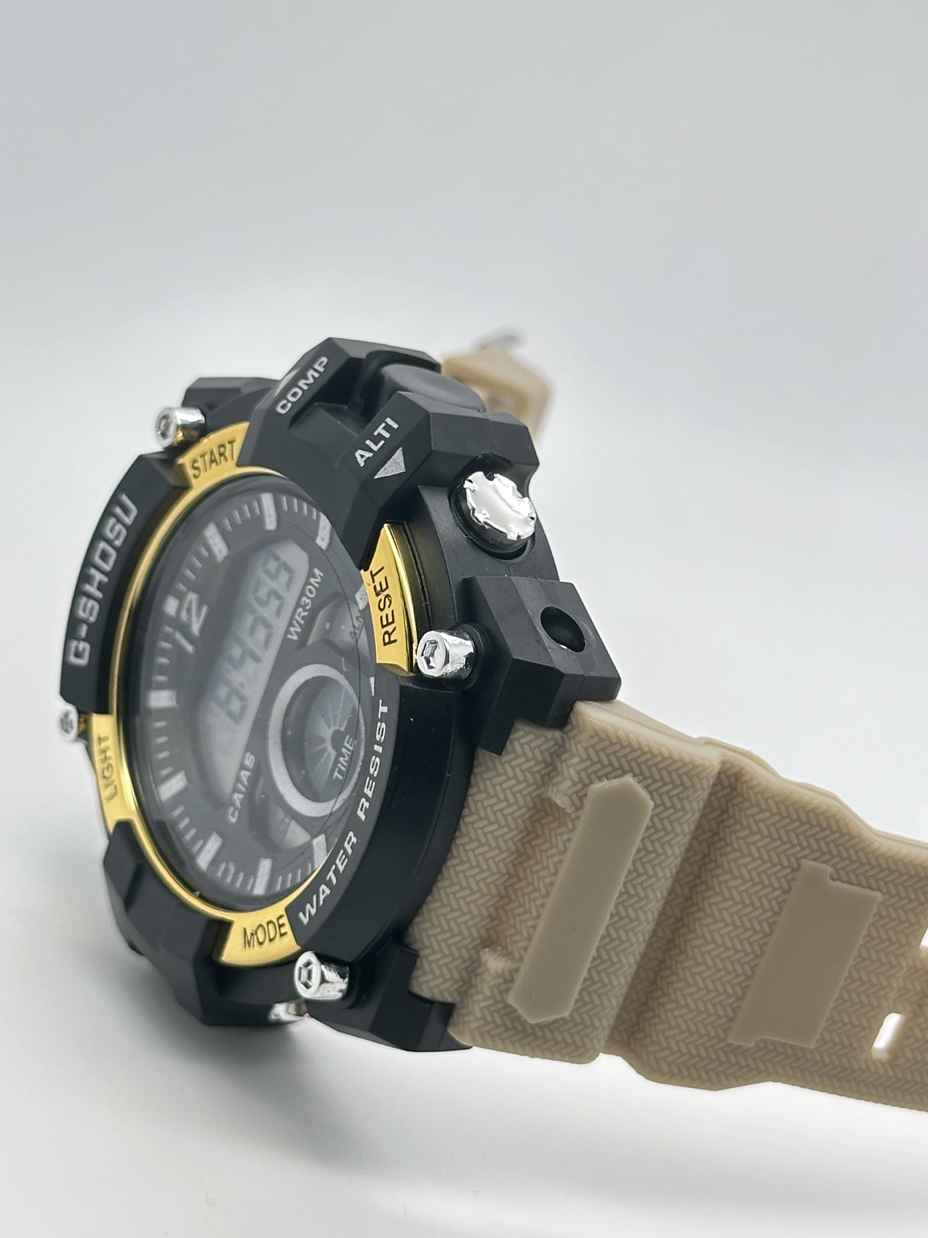 Battery Powered Digital Sport Watch With Silicone Strap 3ATM Waterproof