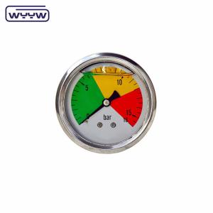 China 63mm EN837-1 hydraulic water 0-10bar /psi axial entry oil glycerin filled pressure gauge 2.5&quot; manometer factory