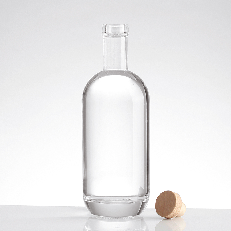 500ml 750ml Brandy Bottle with Aluminum Plastic PP Collar Material and Customized Cap