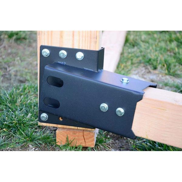 Supporting 90 Degree Corner Carbon Steel Pergola Bracket for Bolt-down Installations