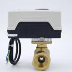 IP65 Compact Electric Actuator 2 way 3way 4way Brass Ball Motorized Valve for