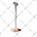 Black White Wall Hanging Fireplace Suspended Wood Burner Round Shape Carbon Iron