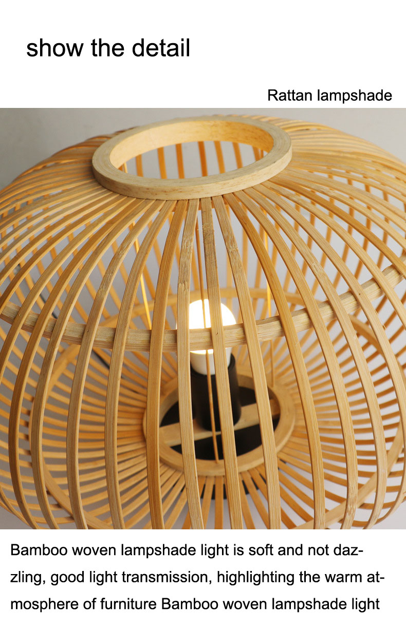 Customized Wicker Lamp Shade Pendant For Indoor Hallway Ceiling