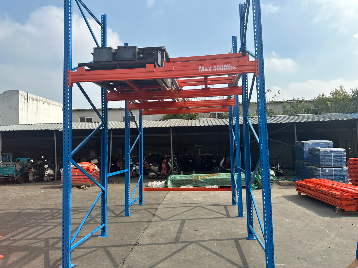Warehouse Push Back Racking System Customized Pushback Racking System
