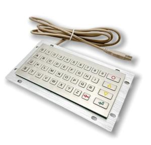 China Waterproof IP65 Outdoor 41 keys Mini Stainless Steel Metal Keyboard Rear Panel Mounted factory