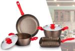 Forged Aluminium marble Coating Cookware Sets With Bakelite Handle