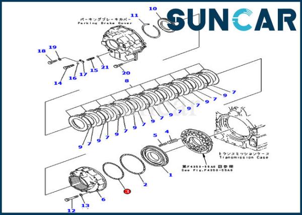 714-07-18590 Transmission Seal Ring WA450-3 WA470-3 Komatsu Loaders Machinery