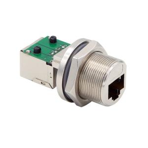 China Waterproof, RJ45 connector, metal housing, IP67， RJ45 Modular Jack , HULYN factory