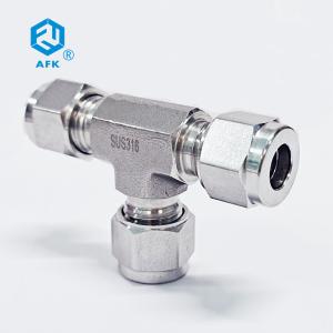 China 4mm 6mm 8mm 10mm AFK Stainless Steel Tube Fittings Tee Ferrule SS316 Forged factory