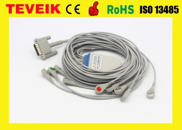 Teveik Factory Price M1770A DB 15pin 10 leadwires ECG/EKG Cable For Patient