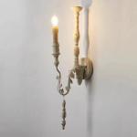 Pastoral Retro Old Wood Art Wall Lamp Living Room Dining Room Bedroom Corridor