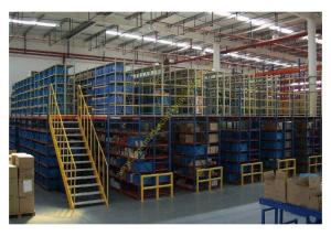 China Multi - level Warehouse Storage Mezzanine Rack / Metal Steel Platform factory