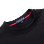 High quality cotton O neck sweatshirt fashion ,High end custom embroidered black
