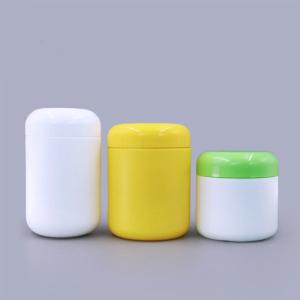 China 250ml 300ml 500ml 600ml Empty HDPE Wide Mouth Protein Powder Container Bottle with Silk Screen Printed Label and Label factory
