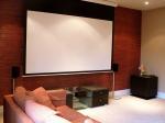 Remote Control Motorized Projector Screen 3D Fiberglass White Screen Fabric