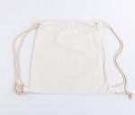 Pure Natural Calico Sports Drawstring Backpacks With Logo Print Wash In The