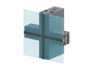 China Square Aluminium Curtain Wall Profile 0.8mm-3mm Thickness Customized Color factory