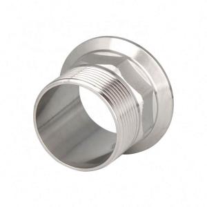 China Forged Sanitary Stainless Steel Male Thread Pipe Fitting Tri Clamp Adapter for Dairy factory