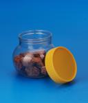 PET Round Plastic Food Containers With Screw On Lid 230Ml 18G 51MM Caliber