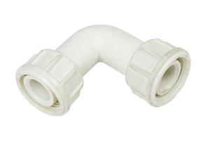 China White 1'' Thread Plastic Elbow Fitting Fuel Transfer Pump Parts factory