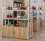Easy Install Shoe Shop Display Stands , Wooden Shoe Display With Eco Friendly