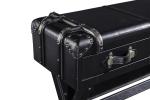 Vintage Retro Black Steamer Trunk Coffee Table , Leather Top Side Table European