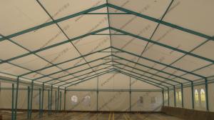 China Blue Colored Portable Storage Tents Waterproof Steel As Semi - Permanent Warehouse factory