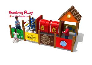 China Kids HDPE Playground PE Board , Plastic Commercial Outdoor Play Equipment With Slide factory