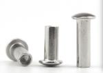 Nickel Plated Brake Lining Rivets , Semi Tubular Hollow End Rivets