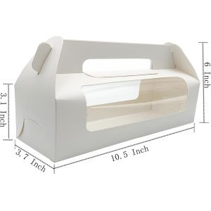 Window Roll Cake Gable Boxes Bulk With Handle & Cake Boards, Homemade & Bakery