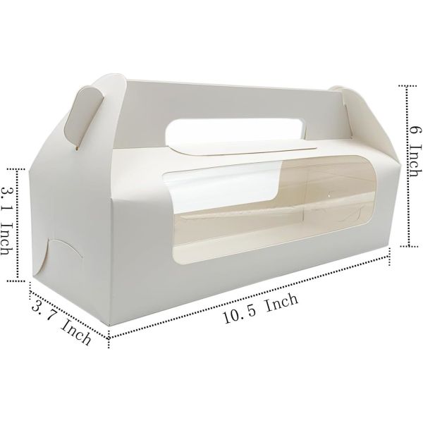 Window Roll Cake Gable Boxes Bulk With Handle & Cake Boards, Homemade & Bakery