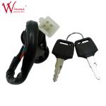 Motorcycle Ignition Switch For Honda CG125 4 Pins Black Universal With 2 Keys