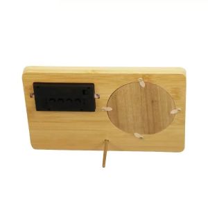 DIY Blank Desktop Sublimation Wooden Photo Frame Digital Clock