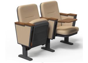 China Safe Plastic Auditorium Theater Chairs With Folded Writing Pad for Conference Hall factory