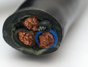 China Flexible Drum-Reeling Cable, Drum Cable, Reel Cable With Steel, FLEXIBLE CABLE for PASSENGER RVVG-NBR-PUR 3*35+1*16 factory