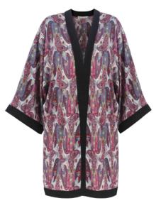 China Printed Kimono Type Oversized Womens Cardigans With Mid Length Sleeve factory