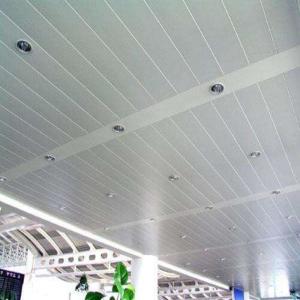 China Fireproof S Strip Aluminum Metal Ceiling 600mm Width For Shopping Mall factory