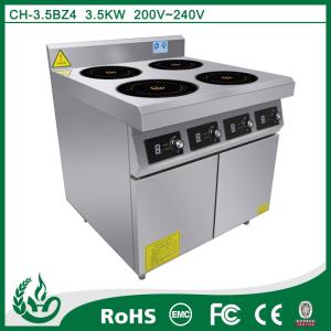 China 380V 4 Burner Induction Hob Cooker Large Capacity For Stewing / Braising factory