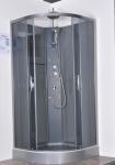 Quadrant Shower Cubicles 900 X 900 X 2250 MM Circle Grey ABS Tray Chrome