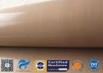Brown PTFE Coated Fiberglass Cloth 0.16MM 6MIL Non Stick Plain Weave
