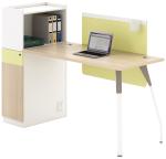 Customization Melamine Office Desk With Steel Leg Cabinet ISO9001