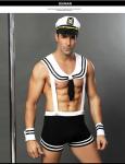 XXL Men'S Sexy Lingeries Waist 82cm Bust 87cm Sailor Uniform Cosplay