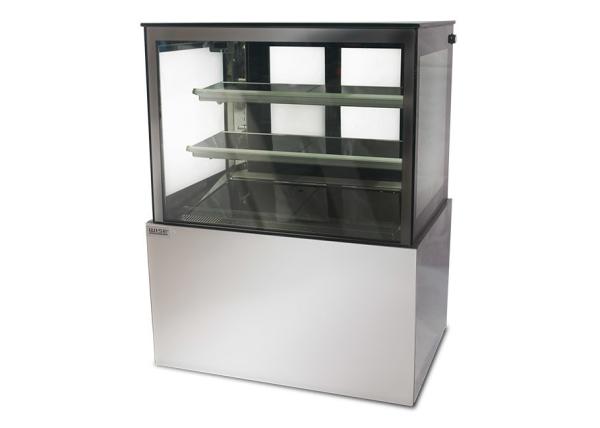 Floor Standing Refrigerated Cake Display Cabinet High Humidity Square Glass Cake