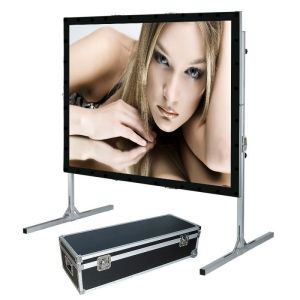 200" 16 by 9 front and rear fast fold projector screen portable projection