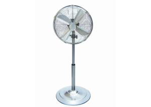 China Matellic Safety Grill Electric Stand Fan Heavy Duty Round Base 4 Blade 50W factory