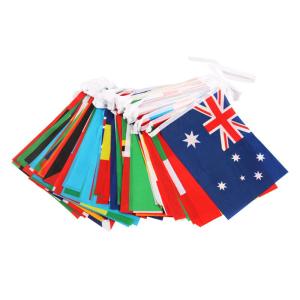 China World Cup Small Country String Flag Polyester PE PVC Material factory